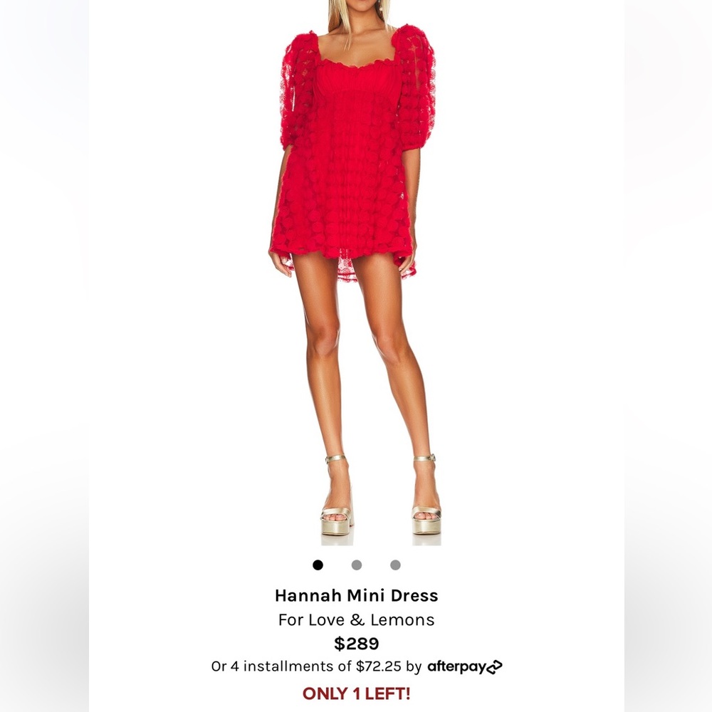 For Love and Lemons Hannah Mini dress size SMALL!